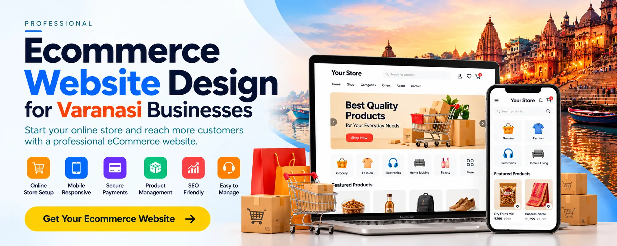 Ecommerce Website Design for Varanasi Businesses