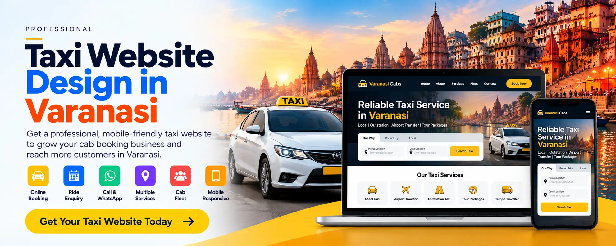 Taxi Website Design in Varanasi
